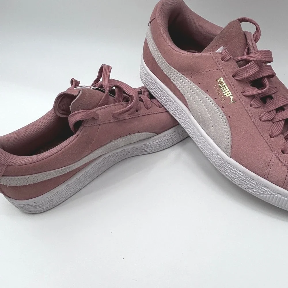 Puma Suede Classic Womens Sneakers Dusty Rose Pink White 355462 56 Size 7